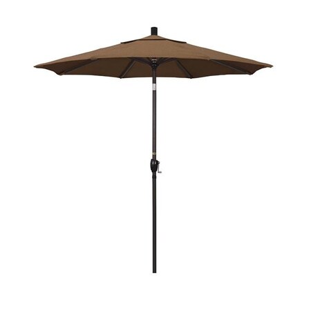 California Umbrella California Umbrella GSPT758117-5488 7.5 ft. Aluminum Market Umbrella Push Tilt - Bronze-Sunbrella-Canvas Teak GSPT758117-5488